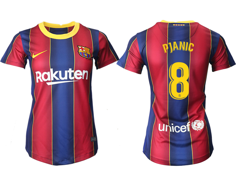 Women 2020-2021 Barcelona home aaa version #8 red Soccer Jerseys